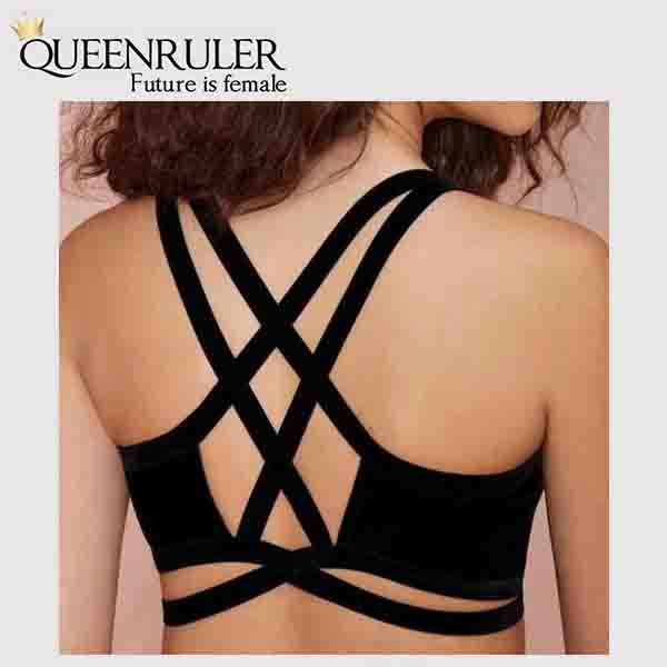 Sexy sport Strap bra (Black) - Queenruler