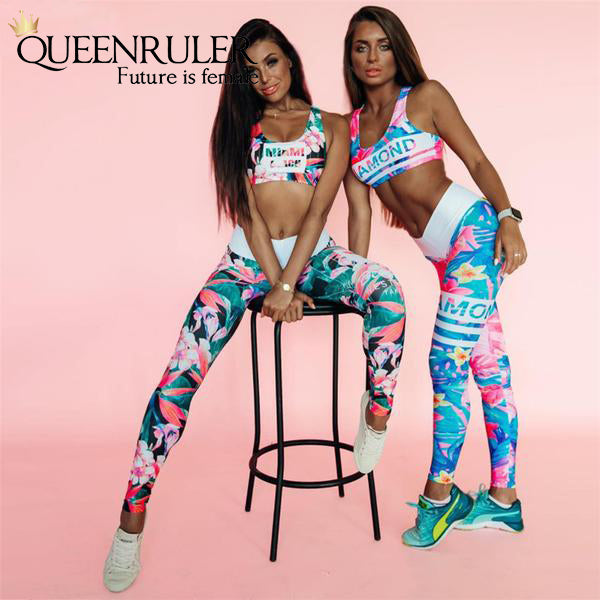 Retro Digital Print Workout Set - Queenruler