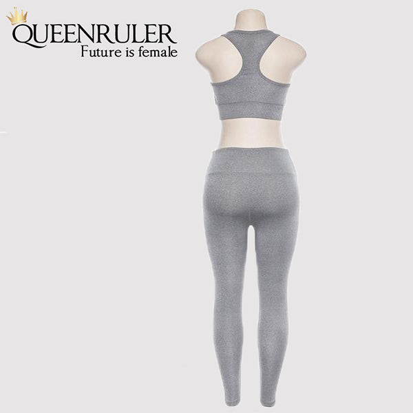 Women Fitness Gym Set (Gray) - Queenruler