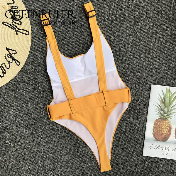 Queenruler Sexy Bathing Suit (Yellow) - Queenruler