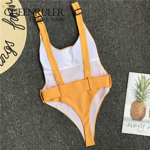 Queenruler Sexy Bathing Suit (Yellow) - Queenruler