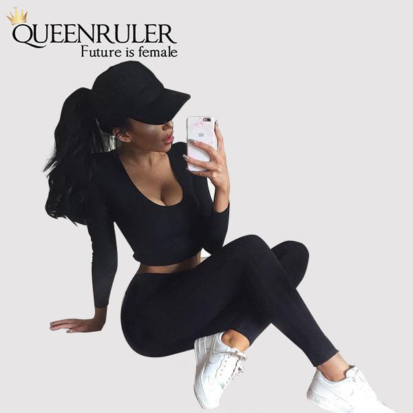 Fitness Jogging Suit (Black) - Queenruler