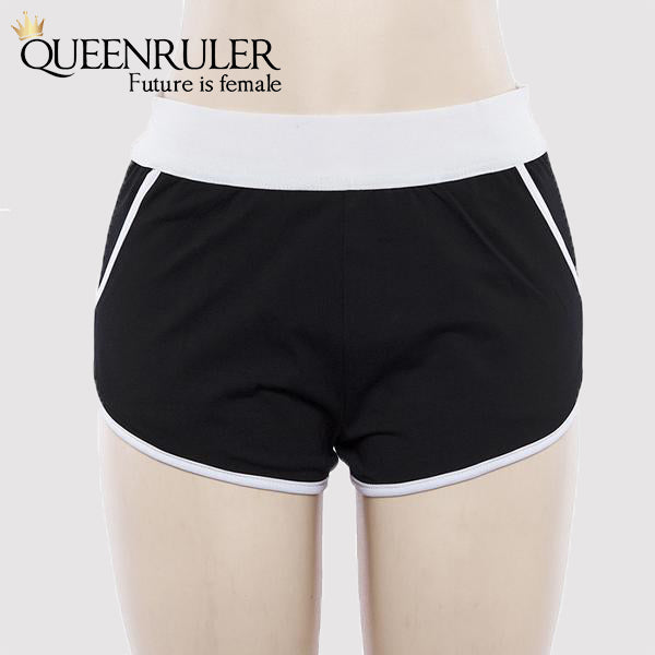 High Waist Athletic Shorts (Black) - Queenruler