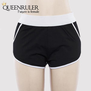 High Waist Athletic Shorts (Black) - Queenruler