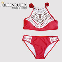 Sexy Brazilian Bikini (Lace Red) - Queenruler