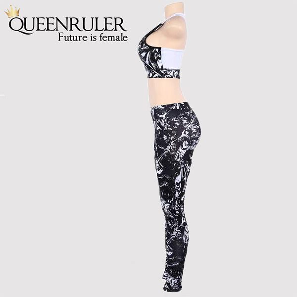 Floral Print Track Suit (Black) - Queenruler