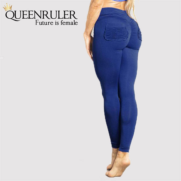 Moisture Wicking Leggings (Blue) - Queenruler