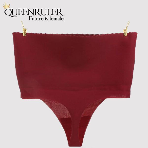 High Waist Seamless Pantie (Red) - Queenruler