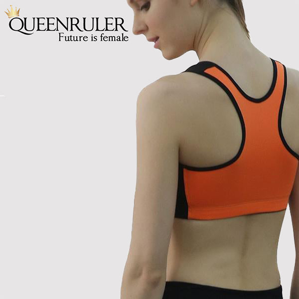 Women Sport Fitness Bra (Orange) - Queenruler