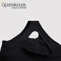 One Shoulder Sports Bra (Purple) - Queenruler