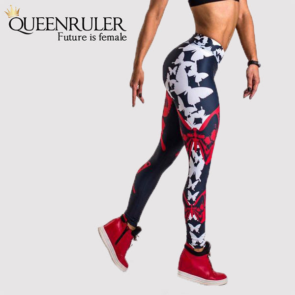 Sexy Butterflies Leggings (Black) - Queenruler