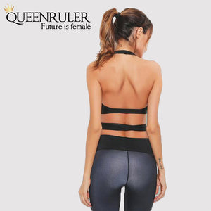 Suspender Type Crop Top (Black) - Queenruler