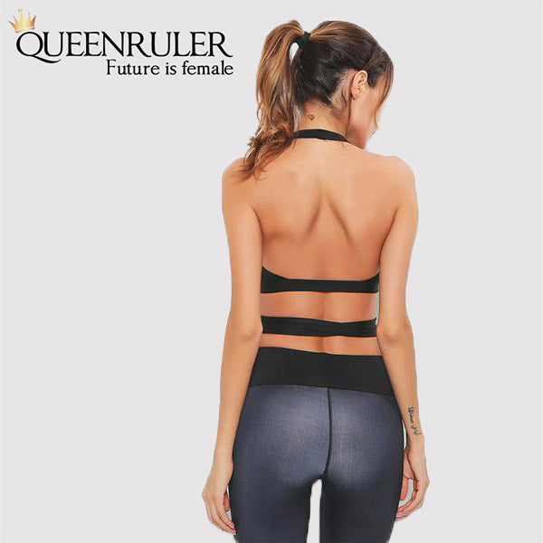 Suspender Type Crop Top (Black) - Queenruler