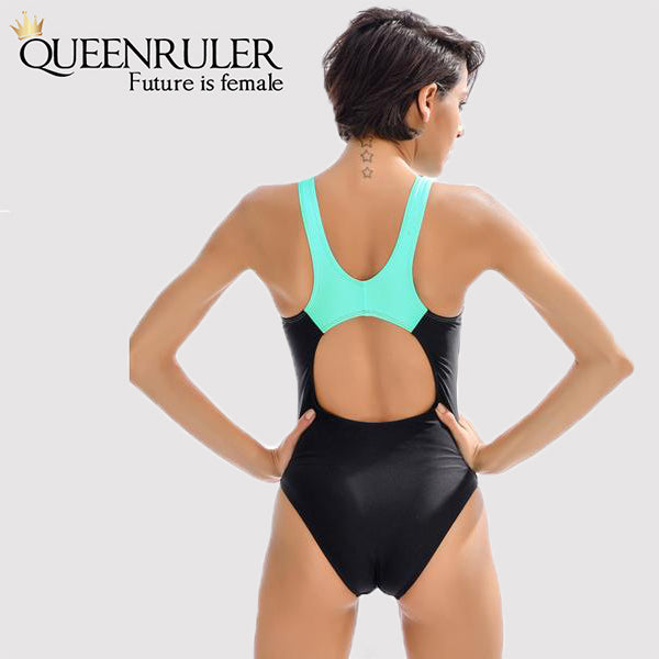 One Piece Fashion Swimsuit (Black) - Queenruler