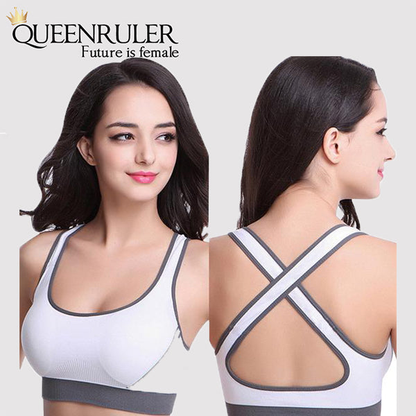 Sexy Padded Sports Bra (White) - Queenruler