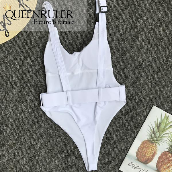 Queenruler Sexy Bathing Suit (White) - Queenruler