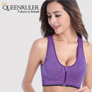 Cleavage Enhancing Athletic Bra (Purple) - Queenruler