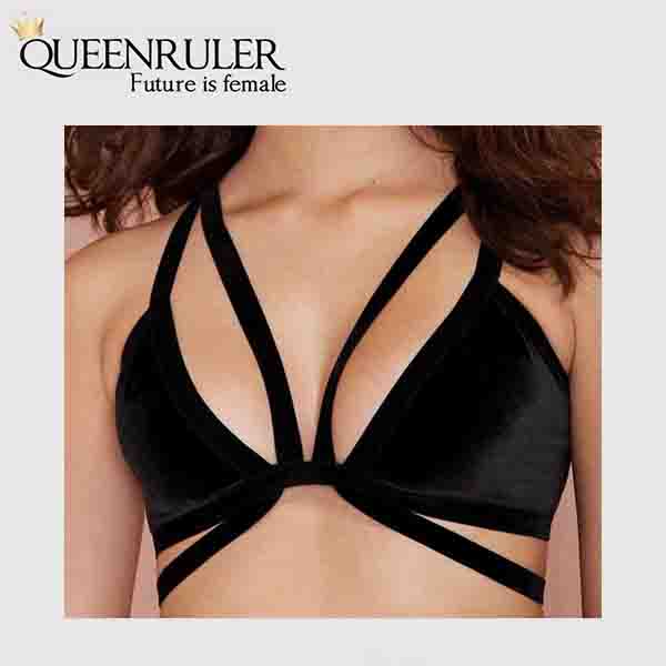 Sexy sport Strap bra (Black) - Queenruler