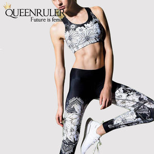 Flower Print Fitness Set - Queenruler