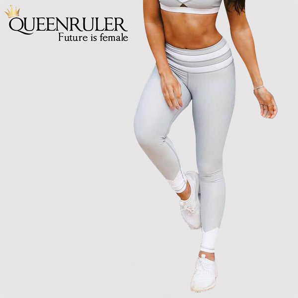 Quick Dry Running Leggings (Grey) - Queenruler