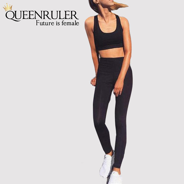 Fashion Yoga Set (Black) - Queenruler
