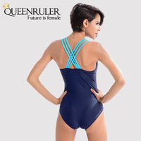 Backless One Piece Swimsuit (Purple) - Queenruler
