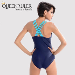 Backless One Piece Swimsuit (Purple) - Queenruler