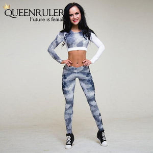 New Honeycomb Print Fitness Set - Queenruler