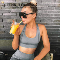 Women Fitness Gym Set (Gray) - Queenruler