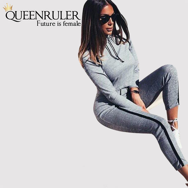 Athletic Long Sleeve Turtleneck Set (Green) - Queenruler