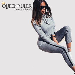 Athletic Long Sleeve Turtleneck Set (Green) - Queenruler