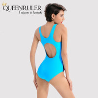 One Piece Fashion Swimsuit (Blue) - Queenruler