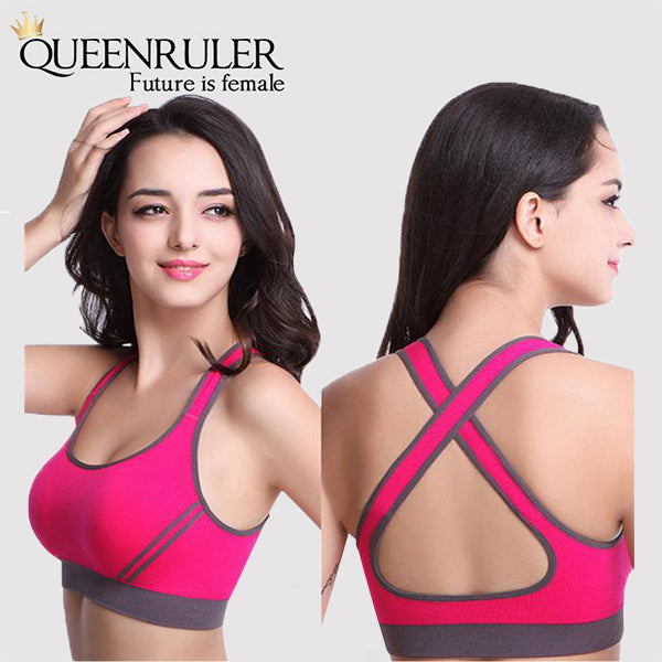 Sexy Padded Sports Bra (Hot Pink) - Queenruler