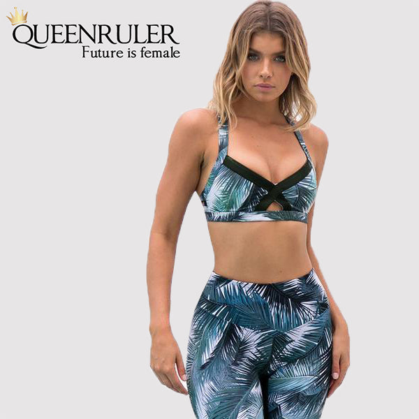 Two Piece Yoga Leaf  Set - Queenruler