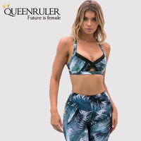 Two Piece Yoga Leaf  Set - Queenruler