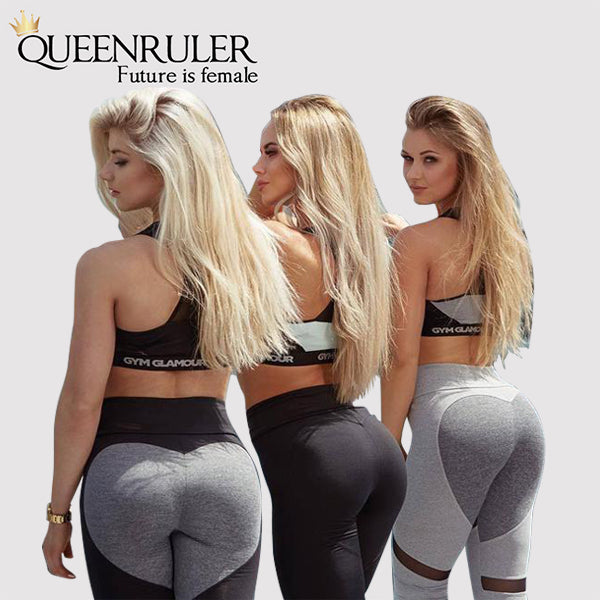 Sexy Heart Yoga Leggings (Black) - Queenruler