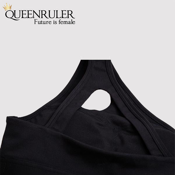 Sexy One Shoulder Sports Bra (Pink) - Queenruler