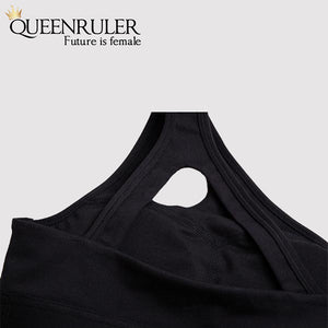 Sexy One Shoulder Sports Bra (Pink) - Queenruler