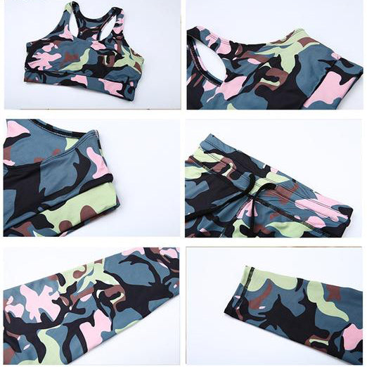 Sexy Camo Athletic Set (Army Green) - Queenruler