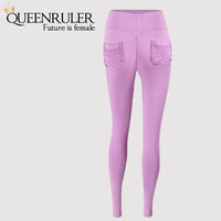 High Elastic Yoga Pants (Lavender) - Queenruler