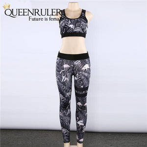 Floral Print Track Suit (Gray) - Queenruler