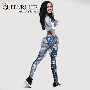 New Honeycomb Print Fitness Set - Queenruler