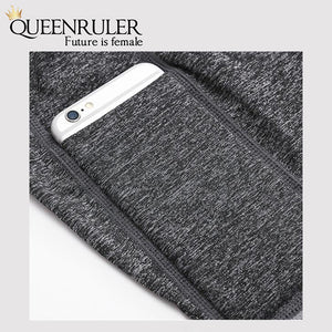 Athletic Leggings With Pocket (Blue) - Queenruler