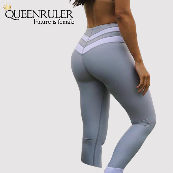 Quick Dry Running Leggings (Grey) - Queenruler