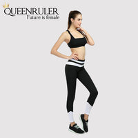 Quick Dry Running Leggings (Black) - Queenruler