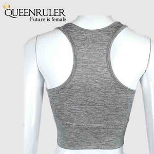 Mesh Patchwork Sports Bra (Grey) - Queenruler