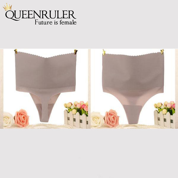 High Waist Seamless Pantie (Gray) - Queenruler