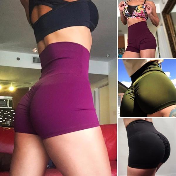 High Waist Elastic Yoga Shorts - Queenruler