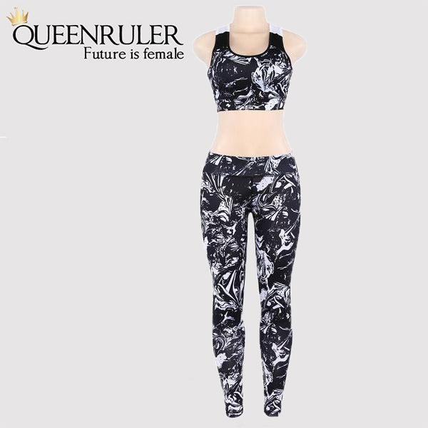 Floral Print Track Suit (Black) - Queenruler