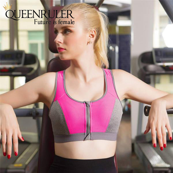 Professional Zipper Bra (Pink) - Queenruler